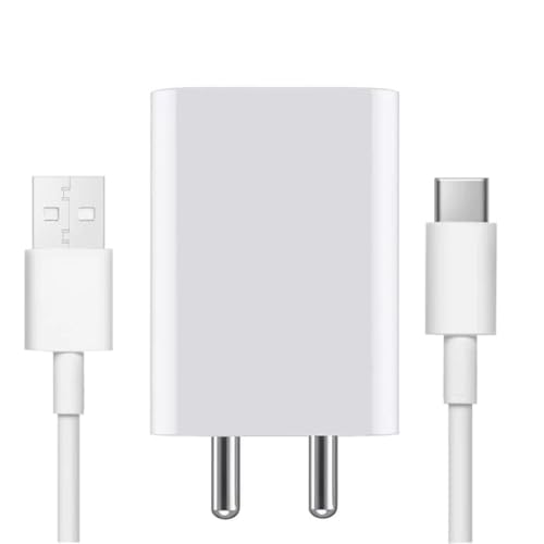 Image of 80W Flash Charger with USB to Type C Cable Compatible with Vivo V40e, V30, V30 Pro, Y300, V40, V40 Pro, Y28E, Y28S, T3 Lite, Y58, Y200 Pro, V30E, Y18I, Y18, Y18E, V29, Iqoo Z9X, T2 Pro,X200