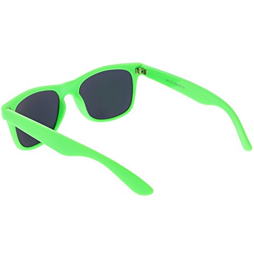 zeroUV - Modern Wide Arms Colored Mirror Square Lens Horn Rimmed Sunglasses 52mm4