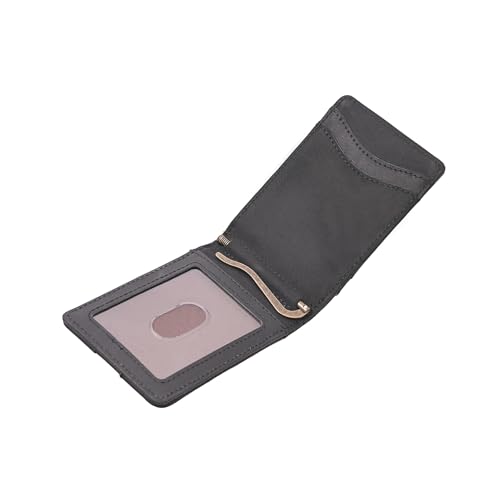 Slim Wallet for Men with Money Clip,RFID Blocking Leather Wallet,Front Pocket Wallet Card Holder,Holds 6 Credit Cards,with Gift Box,Black3