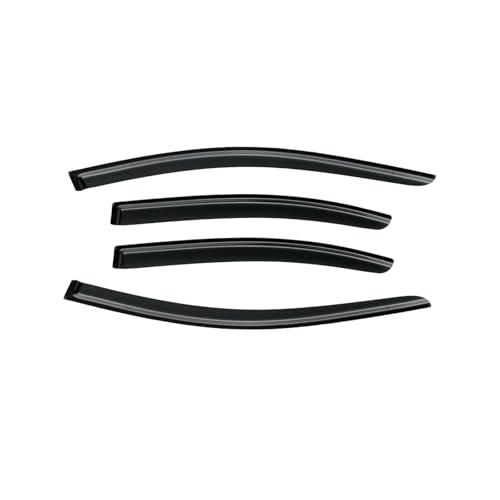 Image of Window Visor for 2009-2015 Nissan Maxima, Out-Channel Rain Guards Shields Vent Deflector Shade Wind Dark Smoke 2010 2011 2012 2013 2014, Tape-On Outside-Mount, 4PCS