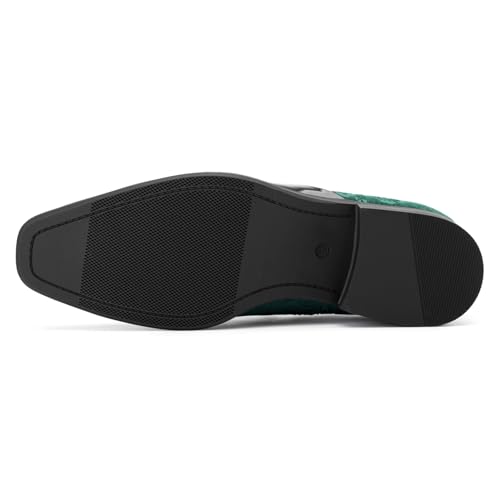 JITAI Men's Velvet Loafers Classic Patent Leather Tuxedo Dress Shoes for Weddings Formal Events Stylish Comfortable Slip-Ons for Men3