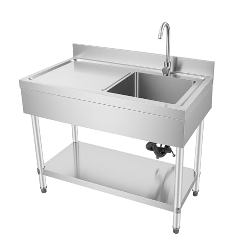 Facile da installare: questo lavabo in acciaio inox è facile da montare e completo nel pacchetto. Hai solo bisogno di pochi semplici passaggi per installarlo, il che fa risparmiare molto tempo e manodopera.
