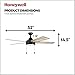 Honeywell Ceiling Fans Ventnor, 52 Inch Modern Farmhouse Indoor LED Ceiling Fan with Light, Pull Chain, Three Mounting Options, Dual Finish Blades, Reversible Motor - 50607-01 (Bronze)