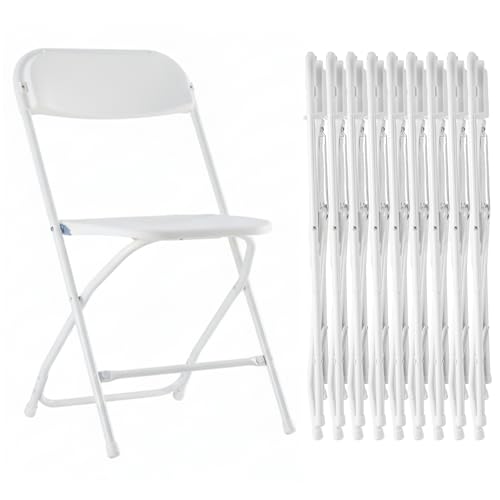 HealSmart 10-Pack Plastic Folding Chair, Portable...