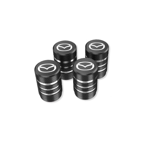 R-timer 4 Piezas Tapones de válvula de Coche para Mazda 2 2002-2007, Tapones Neumaticos Tapones de vástago Cubiertas de VáLvula Tapa Accesorios