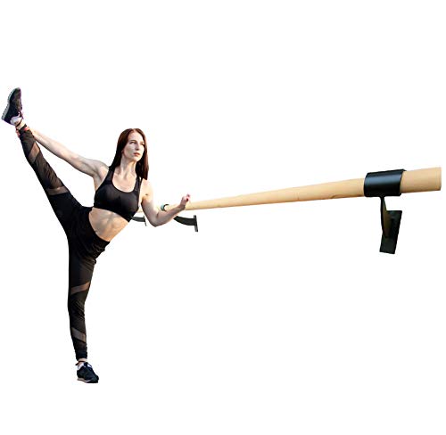 Ballet Barre Wall Mounted 4 FT Long Single Bar Black 1.5” Diameter Kids Ballet | Fixed Height Ballet Barre System Traditional Wood | Home/Studio Ballet Bar, Dance Bar, Stretch Bar, Dancing/Stretching