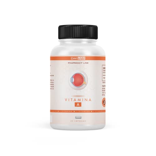 Vitamina A Pura | 3020 UI por dosis diaria | Fortalece el sistema inmunitario | Protege la salud ocular | Mejora la calidad de la visión | Máxima potencia | Formula 100% natural | 60 cápsulas Cover