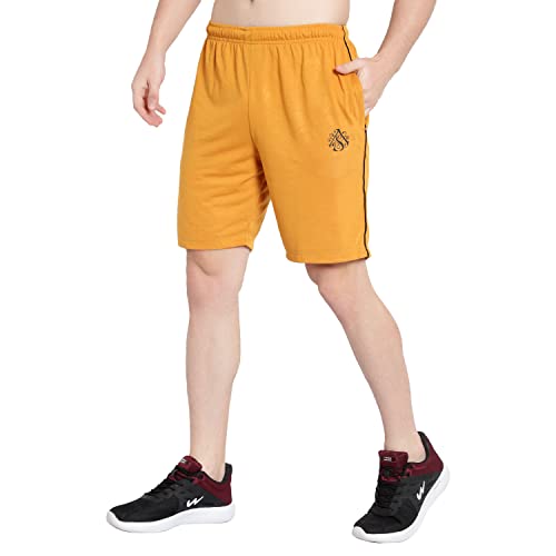 Image of DIA A DIA Men's Cotton Shorts with Zipper Pockets - Elastic Waist with Drawstring, Comfortable Casual & Gym Shorts for Men, Sizes M to 5XL (28-46 Inch Waist), Plus Sizes
