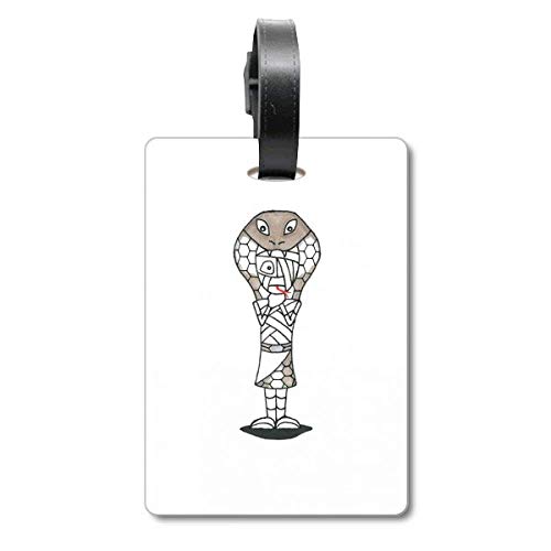 Étiquette bagage motif serpent chic pour identifier facilement votre valise