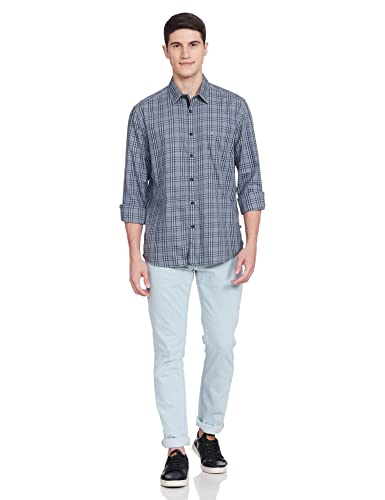 Image of Parx Men's Checkered Slim Fit Shirt