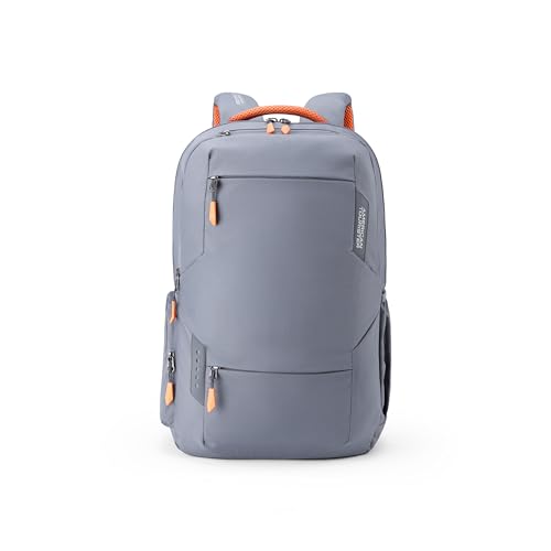 Image of American Tourister Brett 4.0 | 31 Ltrs | 3 Compartments | Bottle Pocket | Ergonomic Padded Back Panel & Shoulder Straps | Laptop Backpack | 1 Year International Warranty | Charcoal Grey
