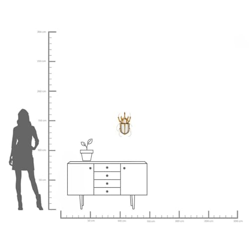 KARE Kare Authentic Beetle Mirror Wall Decoration W 10.8 x H 14.4 inches (27.5 x 36.5 cm)