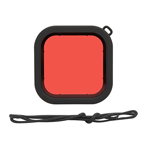Filtre D'objectif De Plongée pour GoPro 8, Accessoire De Photographie sous-Marine Et Filtre D'appareil Photo Submersible, équipement De Plongée pour Appareil Photo, Filtre ABS Léger(Rouge)