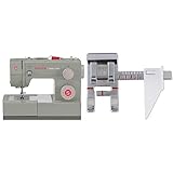 SINGER | Heavy Duty 4452 Sewing Machine, Gray & Sew Easy Foot, Sew perfectly straight lines with ease, Includes Ruler with Adjustable Guide to set seam allowance, Beautiful Topstitching