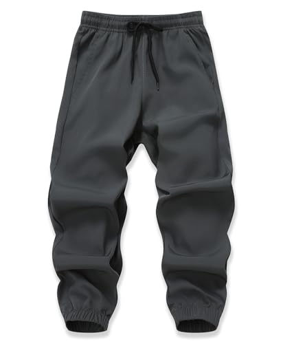 Baby Boys Girls Hiking Pants Kids Lightweight Athletic Joggers Toddler Quick Dry Track Sweatpants(L317D.Gray5T)