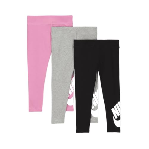 Nike Club Little Kids' Leggings (3-Pack) (36M387-023, Black)