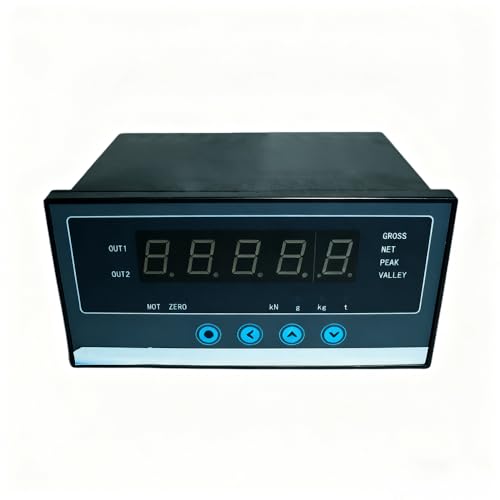 ATO 5-Digit Display Controller for Load Cells – Digital Panel Meter with Two Alarm/Relay Outputs, Gross/Net/Peak/Valley Display, Zero Tracking &amp; Auto Zero, Industrial Force/Weight Module