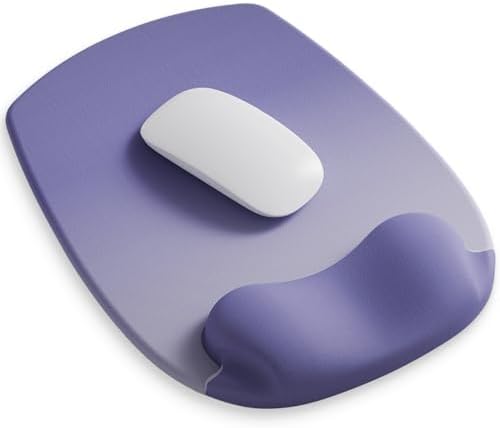 ErgoFlow Gel Wrist Rest Mouse Pad - Ergonomic Cushion for Desk, Cute Aesthetic Computer Decor for Women; Small Mousepad Mat&Laptop Pads - Office, Home Support&Ergo Accessories Supplies(06Purple Ombre) - art Series