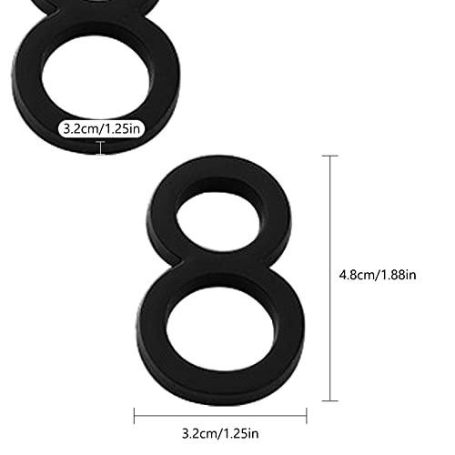 Pack Of 20, Self Adhesive Black Waterproof Mailbox Numbers 0-9, Lyflux Door Address Numbers Stickers For Apartments, Hotel, Offices, Decoration Projects (2 Inch) #TOP1