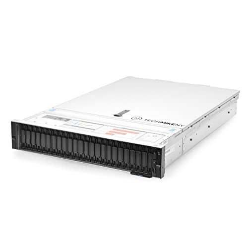 TechMikeNY Server 3.20Ghz 16-Core 256GB RAM 24x Caddies Bezel PowerEdge R740xd NVMe (Renewed)