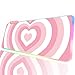 JMIYAV Pink Love Heart RGB Gaming Mouse Pad 31.5x12 Inch PC XL Large Extended Glowing Led Light Up Cool Mouse pad Desk Pad Non-Slip Rubber Computer Mouse Pad Cute Mousepad Mat 31.5x12 Inch