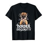 'BORDER SECURITY' Border Terrier Dog Quote Vintage T-Shirt