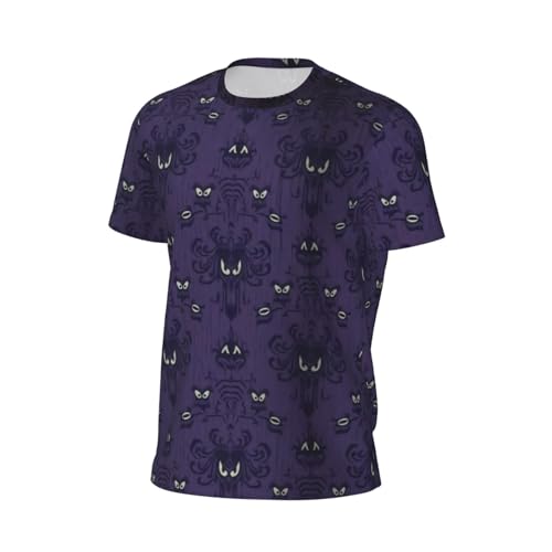 Blue Men's Short Sleeve Mesh Crew Neck T Shirt Athletic Running Gym Tee