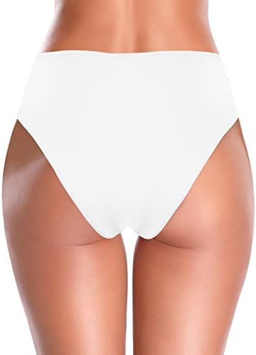 High Waist Bikinihose Damen - Schwarze Retro Badehose Mit Bauchweg