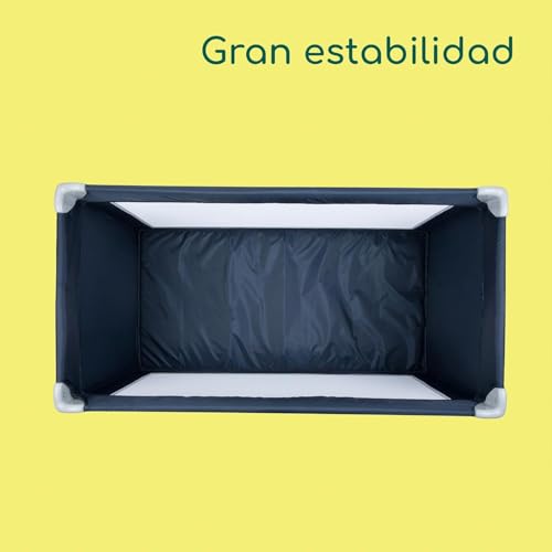 Bebeconfort Soft Dreams, Cuna de Viaje, 0-3 Años (0-15 kg), Cuna de Viaje Ligera, Colchón Espuma y Fibra de Madera (60x120 cm), Bolsa de Transporte, Plegado Compacto Tipo Paraguas, Navy Blue - imagen 4