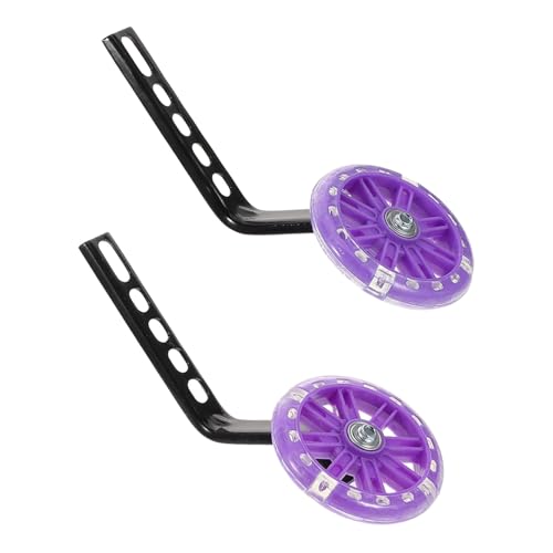 Ruedas de Entrenamiento Flash Mute para Bicicleta con Soportes Absorbentes de Impactos, Estabilidad Mejorada y Visibilidad Nocturna, Instalación Fácil, para Niños
