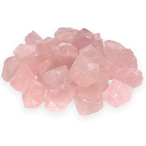 Lebensquelle Plus - Piedras de cuarzo rosa en bruto 100 % naturales, 300 g