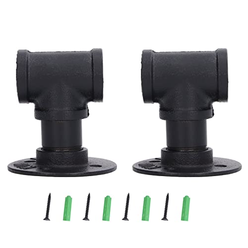 BSLSVGE Estante para Botellas de Vino montado en la Pared, Soporte Colgante con diseño de tubería de Agua de Hierro Resistente para decoración de la Cocina del hogar, Paquete de 2, Negro,