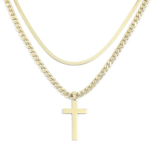 Collier avec croix pour homme ensemble de bijoux cadeaux pour hommes et garçons