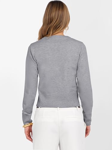 Image of ANRABESS Women's Long Sleeve Sweaters Cropped Crew Neck | Business Casual Tops,Light Weight Comfy Knit,Pullover ShortSweater,Basic Classic,Fall Fashion Winter Layer Clothes