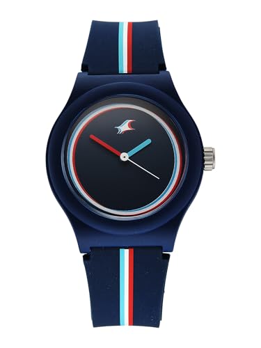 Image of Fastrack Tees Zine with Blue Dial Blue Silicon Strap Watch for Unisex - 38037PP25W