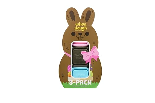 Chuckle & Roar - Easter Whoa Dough 3 Pack Choco Bunny Basket Stuffer - Arts and Crafts - Fun for Toddlers - Safe and allergen Free
