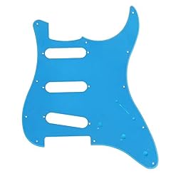 Matte Pickguard – PVC Matte 11 trous SSS Pickguard pour guitare Stratocaster diverses couleurs(bleu ciel) - Les Beatles, Paul McCartney, John Lennon, RIngo Starr, George Harrison