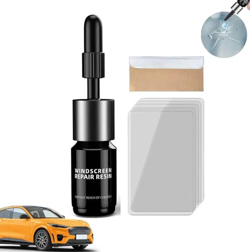 Chenduoran Kit Reparador de Cristales para Coche,Kit de Reparación Parabrisas de Automóvil,Reparador de Cristales Kit,Reparar Grietas,Astillas,Grietas y Arañazos