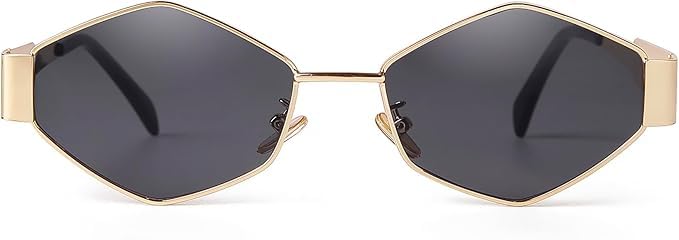 Image of Retro Hexagonal Sunglasses For Men & Women | Trending, Stylish & Durable Metal Frame Vintage 90s Sunglasses With UV 400 Protection Lenses