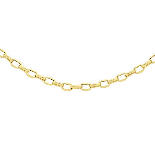 Carissima Gold Damen Oval Hollow 2.6 Diamantschliff Belcher Halskette 9k (375) Gelbgold 41 cm/16 zoll 1.14.5803 Cover