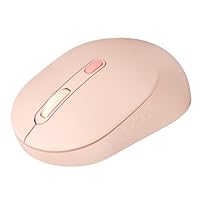 TECKNET wireless Mouse, Bluetooth Mouse (BT5.0/3.0 & 2.4G), Computer Mice Silent Portable,1600 DPI Optical Mouse Sensor, Ergonomic Cordless Mouse for Laptop PC Mac, 18 Month Battery, Pink