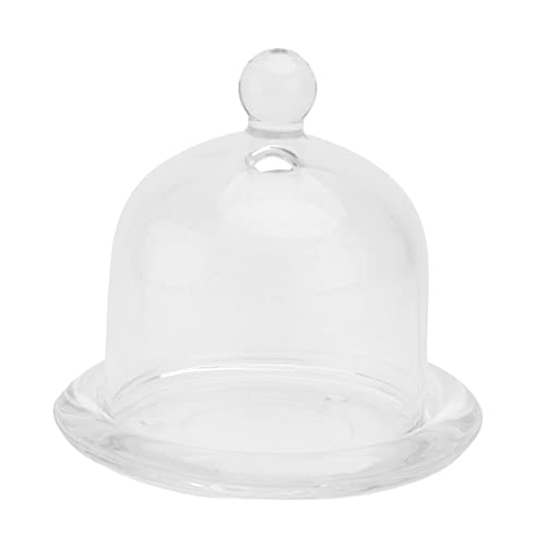 KICHOUSE Glass Cake Cover Protective Dessert Display Cover Food Glass Hood Dustproof Decorative Dome for Home Kitchen