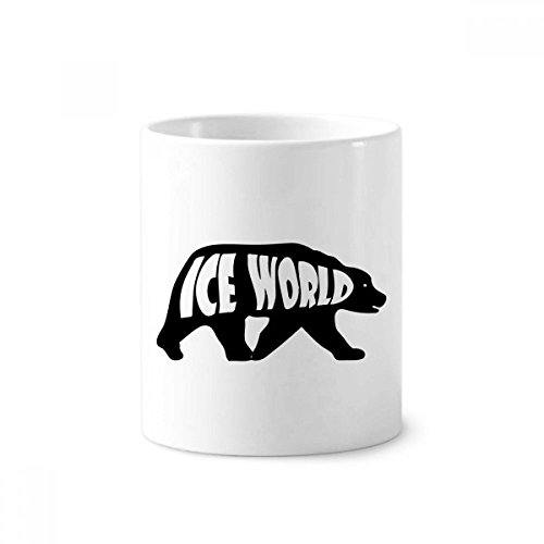 Porte-brosse à dents ours noir céramique 350ml gobelet de rangement