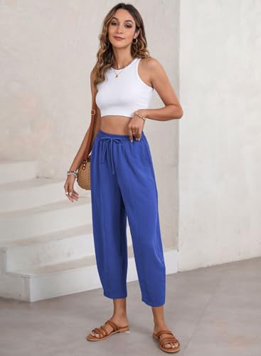 Image of EVALESS Women's High Waisted Wide Leg Palazzo Trousers