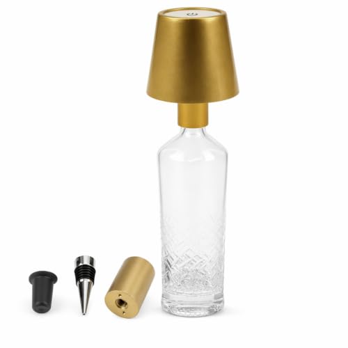 AddLiving Lampe à bouteille LED | Lampe à batterie avec fonction tactile | Lampe de chevet à intensité variable | Abat-jour | 3 couleurs de lumière | 56 LED | Résistant aux intempéries IP44 | Bottle