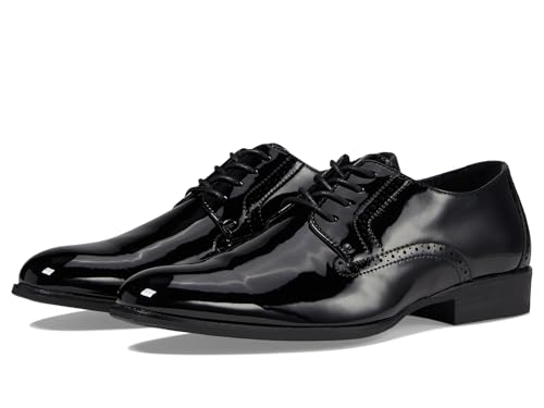 Oxford en tissu Stacy Adams Scottie noir verni 41 large pour homme