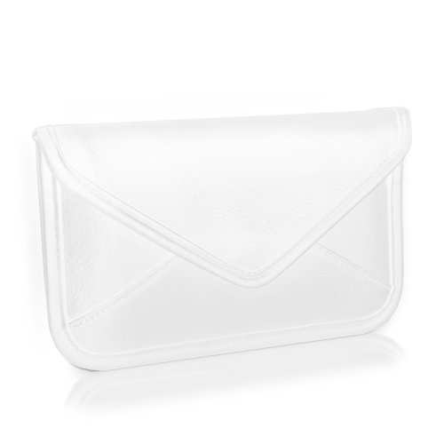 BoxWave Case Compatible with Umidigi Z2 Special Edition - Elite Leather Messenger Pouch, Synthetic Leather Cover Case Envelope Design - Ivory White3