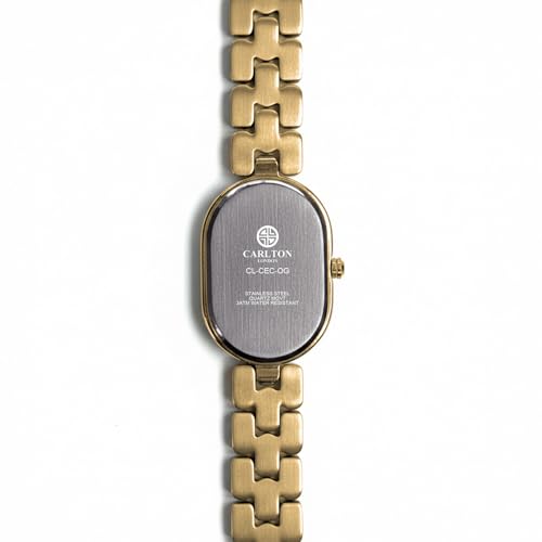 Image of Carlton London Women Cecil Analog Watch, Oval Dial, Stainless Steel Strap, Quartz Movement, 30M Water Resistant, Casual Wear