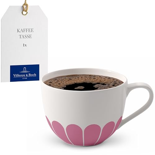 Villeroy & Boch - Fleur cassis Kaffeetasse pink, Spülmaschinenfest, Mikrowellensicher, Tasse für Kaffee oder Tee, Kaffeebecher, Becher Blumenmuster, Capuccino Tasse, Teetasse, Premium Porzellan