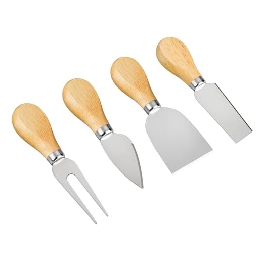 4 Cheese Knives Set-Mini Knife, Butter Knife, Spatula & Fork